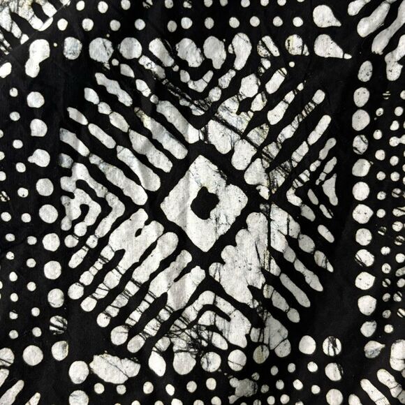 IF UDARE ARTS art to wear one size black & white artsy cotton print cocoon jacke - Picture 7 of 8